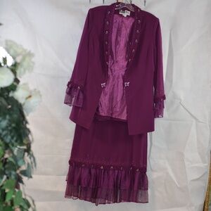 Ben Marc 3 pc Special Occasion/MOB/church Embellished Suit SZ 12 NWT